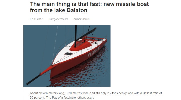 Red Dot Pier – The main thing is that fast: new missile boat from the lake Balaton
