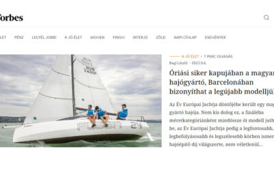 Forbes. hu – Óriási siker kapujában a magyar hajógyártó, Barcelonában bizonyíthat a legújabb modelljük